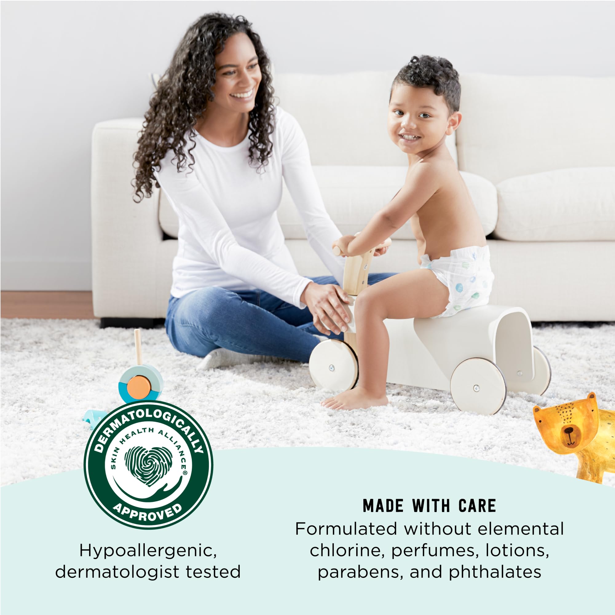 Amazon Brand - Mama Bear Gentle Touch Diapers, Size 7, 80 Count (4 packs of 20)