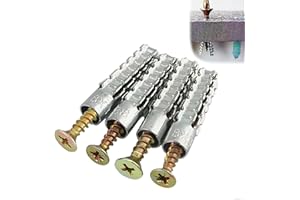 YZTONGPAO 60 Pack Hollow Wall Anchor with Screws,Loose Hinge Hole Repair Kit for Concrete Wall, Metal Expansion Bolt for Drywall (5/16 inch)