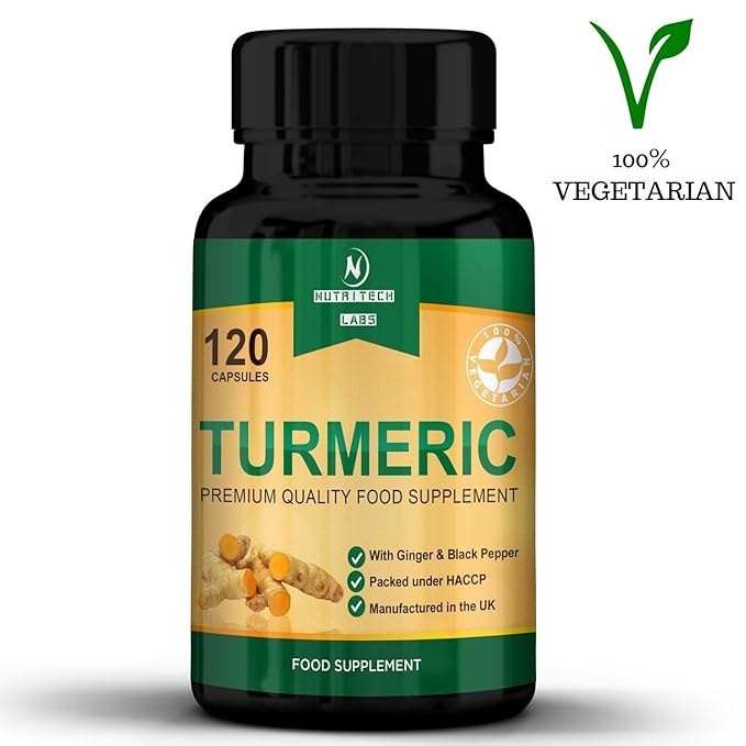 Turmeric and Black Pepper Capsules high Strength with Ginger Turmeric