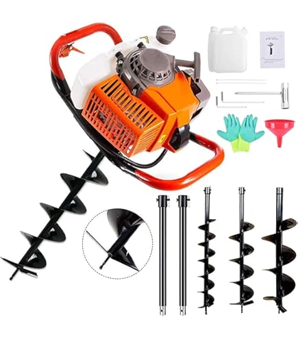 Kimllier 6 Inch Earth Auger Drill Bit - Perfect For Fence Posts, Planting & Garden Digging