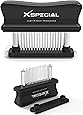 XSpecial Meat Tenderizer Tool 48 Blades Stainless Steel | Easy To Use & Clean - Turn Tough & Hard Meats Into Tender Buttery Goodness | No More Hammer Or Mallet Pounding | 100% Hassle-Free Guarantee