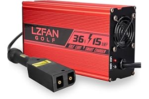 LZFAN 36V 15AMP Golf Cart Charger, EZGO TXT Battery Charger for 36 Volt Golf Carts -D Style Plug (36V15AMP)