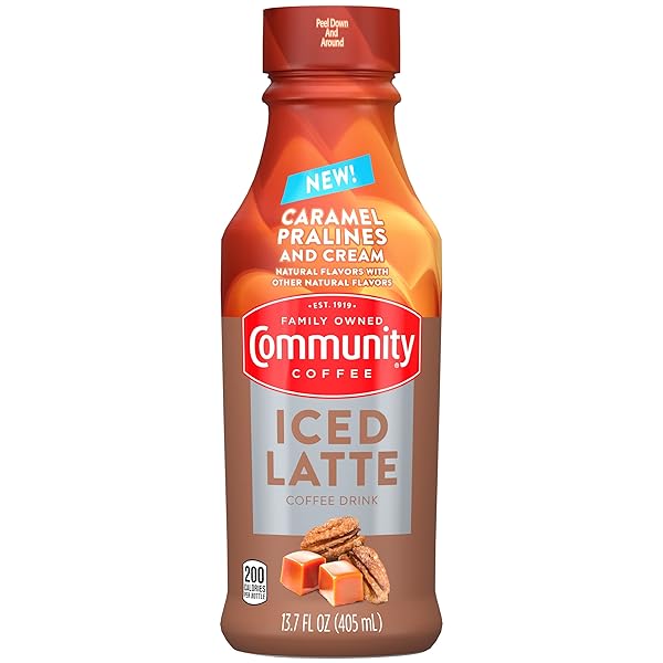COMMUNITY COFFEE CARAMEL PRALINES AND CREAM ICED LATTE...