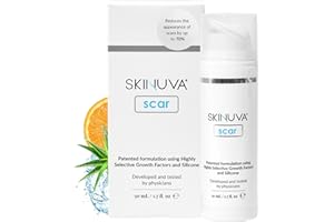 Skinuva® Next Generation Scar Cream - Advanced Silicone Scar Cream Matrix Formulated with Growth Factors & Clinically Proven to Help Reduce The Appearance of Scars (1.7 oz)
