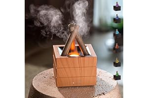 Campfire Flame Fire Diffuser, 7 Colors Bonfire Aromatherapy Essential Oil Diffuser, 280ml Cool Mist Humidifier with Remote,3 