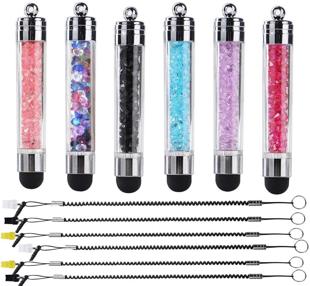XRONG 6 Pack Colors Capacitive Mini Stylus Universal Touch Screen Pen for iPhone7 5s 6s, Samsung Galaxy s5, Smartphones, iPad