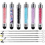 6 Pack XRONG Colors Crystal Capacitive Mini Stylus Universal Touch Screen Pen for iPhone7 5s 6s, Samsung Galaxy s5 s4, Smartp