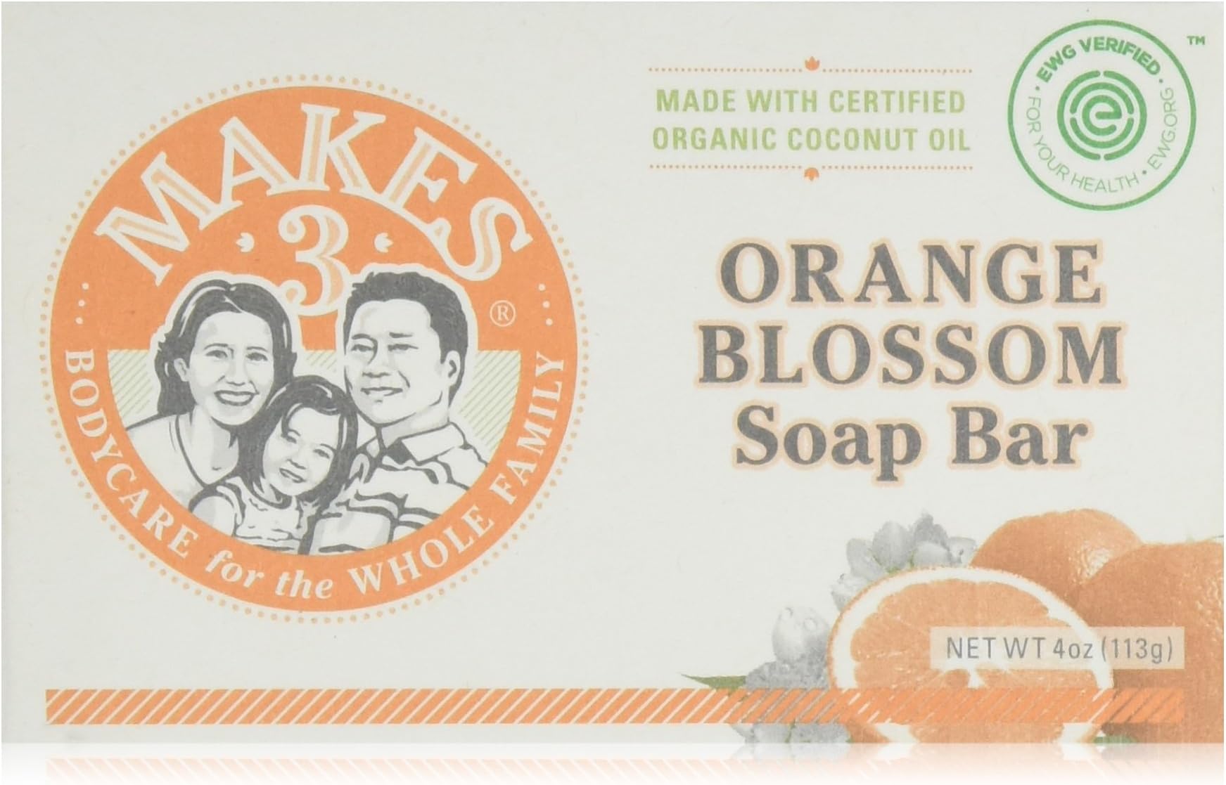 Organic Orange Blossom Soap Bar 4 Pack - Superfood for the Skin - 100% Handcrafted in USA - Citrus & Floral Smells - Calming Aroma - Promotes Healthy Sleep & Reduces Headaches (Organic Soap 4 Pack)