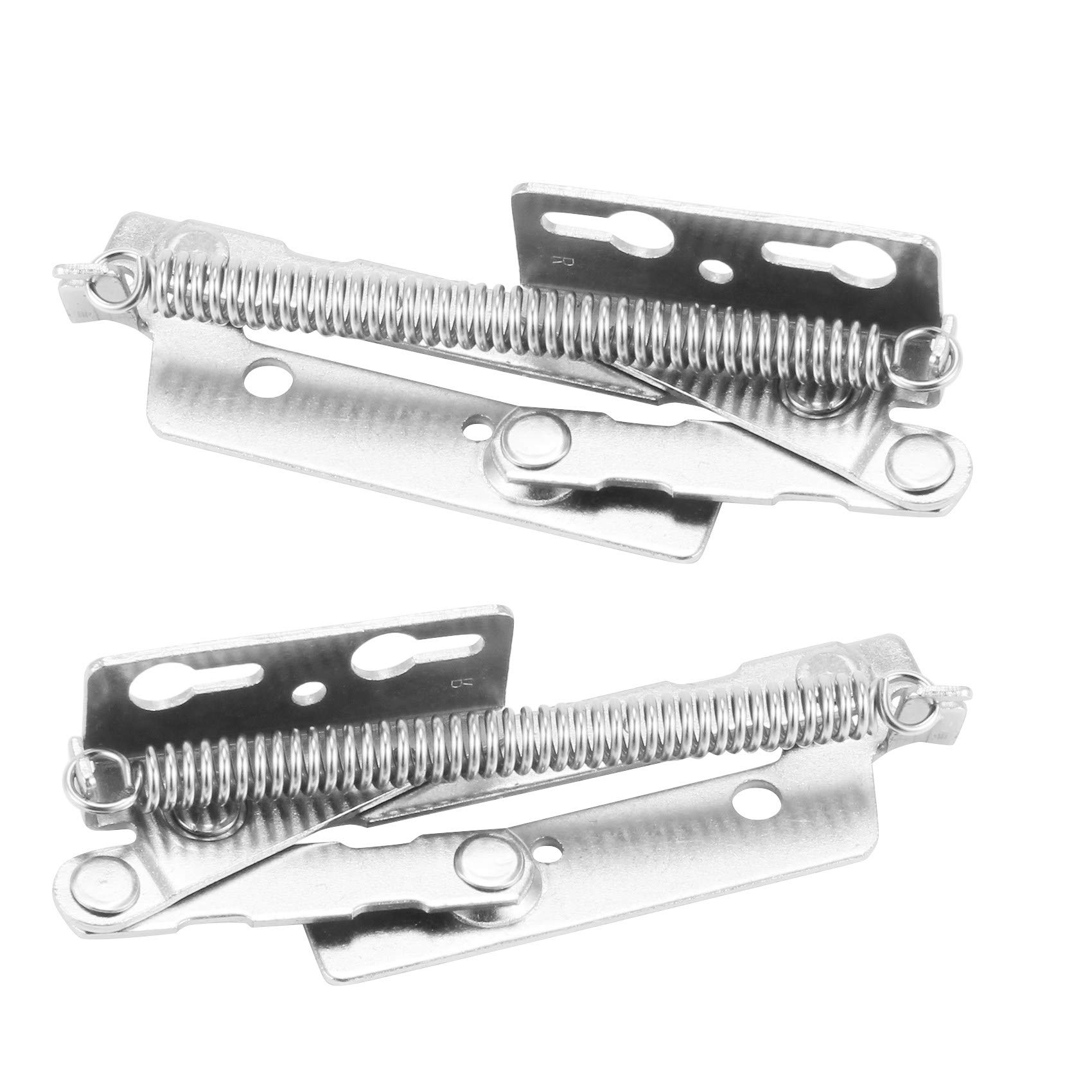 Ketogauu 2X 80 Degree Sprung Hinges Cabinet Door Lift Up Stay Flap Top Support Cupboard Kitchen