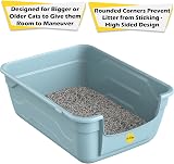 Cat Centre Blue Large Litter Tray Open Box with Scoop Deep High Sided 50x38.5cm view 2