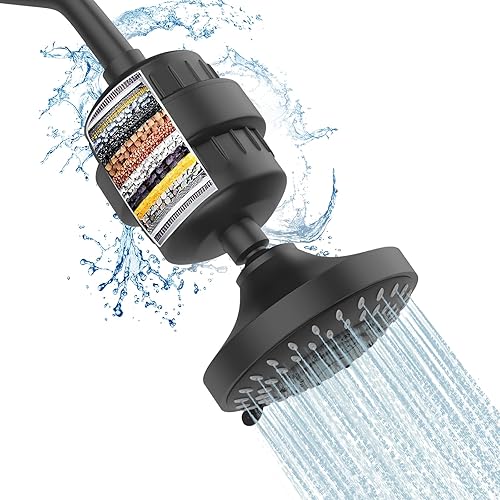Filtered Shower Head, 7 Modes High Pressure Shower Heads - 16 Stage Shower Head Filter Hard Water Remove Chlorine Harmful Substances Luxury Polished Chr - View #6