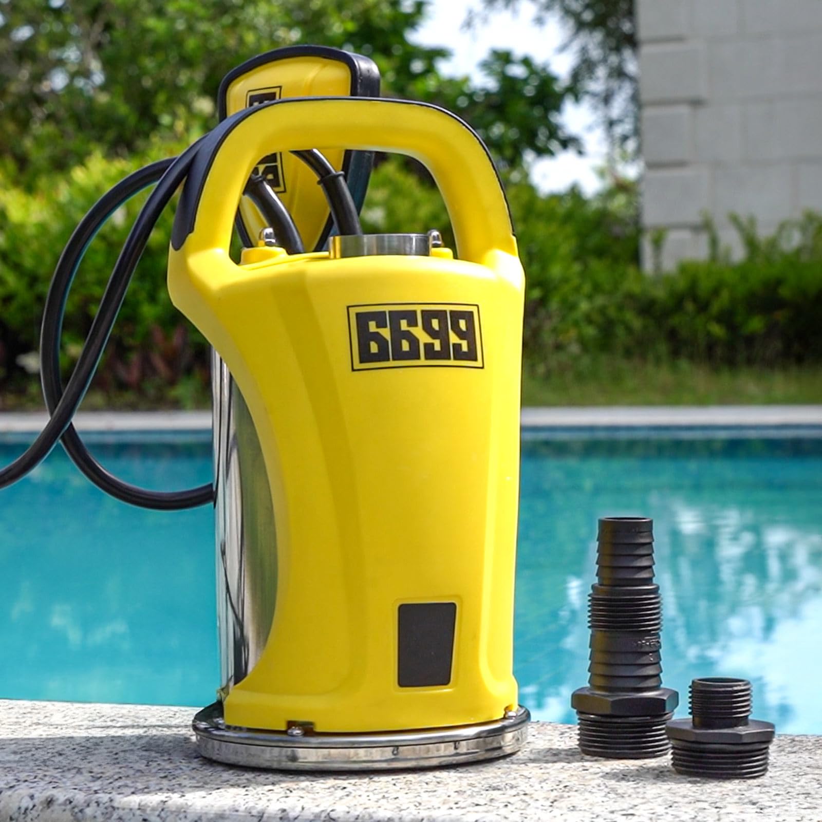 Photo 1 of 6699 1/2 HP Sump Pump 2500GPH Stainless Steel Pump Submersible Utility Pump with Adjustable Float Switch for Draining Water from Pool Hot Tub Flooded House Rain Barrel Pit Crawl Space