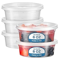 Fit Meal Prep 40 Pack 8 oz Deli Containers with