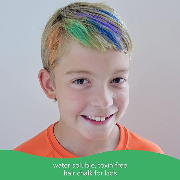 FRESH MONSTER TEMPORARY HAIR COLORING CHALK 12 BRIGHT COLORS WASHES OUT EASILY GIRLS AND BOYS NON-TOXIC AND SAFE FOR ALL AGES, HAIR COLORS AND TEXTURES GREAT GIFT IDEA