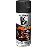 Rust-Oleum Automotive High Heat Spray Paint, Flat Black | Heat Resistant to 2000 Degrees F | Rust Protection | Color Retention | Any-Angle Spray | Comfort Tip