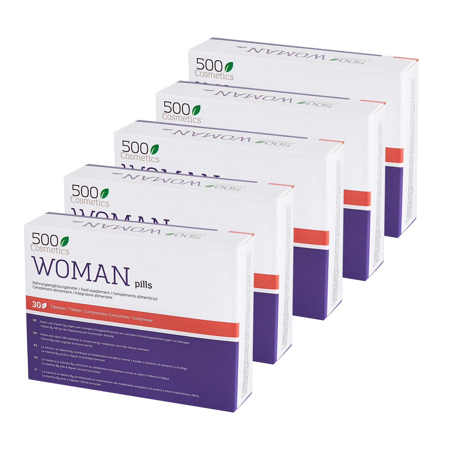 500Cosmetics Woman-Natural Tablets to Relieve The Symptoms of Menopause, Hormonal Regulation and Increase Libido-Natural Ingredients-Take 1 Daily -Manufactured and Registered in The EU. (5)