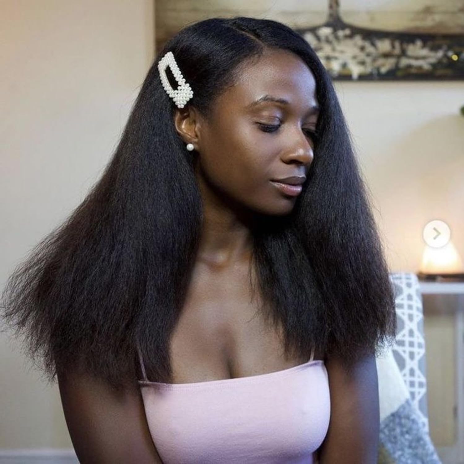 Zealady V Part Yaki Straight Wig Human Hair 180% Density upgrade U Part Yaki Wig 18 Inch Beginners Friendly Quick Style Party Essential Travel-Ready Show Your Own Scalp Technology — image 1