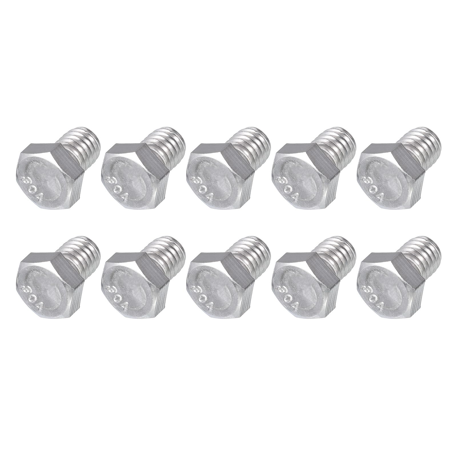 METALLIXITY Hex Head Bolts (3/8-16 x 1/2") 10Pcs, 304 Stainless Steel 18-8, Fully Threaded, External Hex Drive, Plain Finish, Hex Head Screw Bolt, Silver — image 1