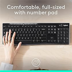 Logitech K270 Wireless Keyboard for Windows, 2.4