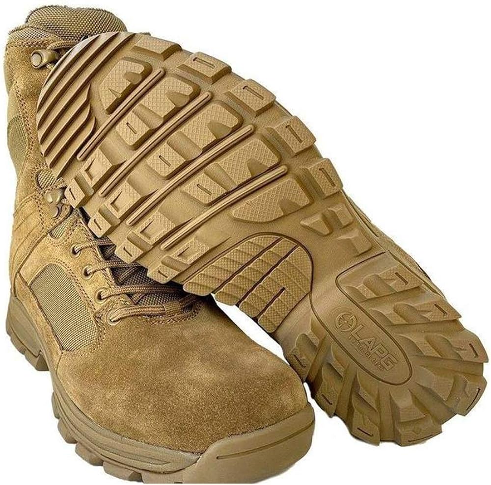 LA Police Gear Sector Coyote 8” Side-Zip Duty Boot: Shoes