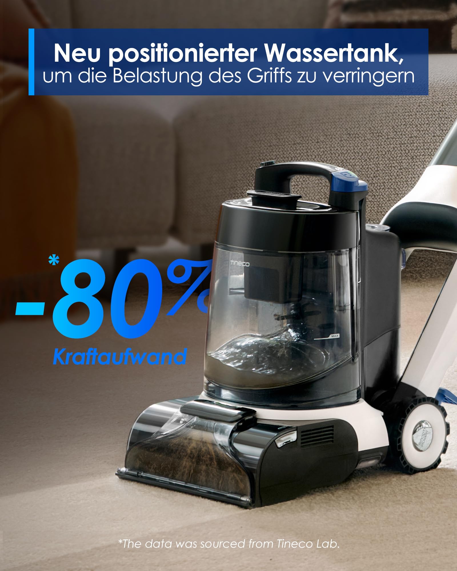 Tineco CARPET ONE Cruiser Teppichreiniger Nasssauger, Smartes Polsterreiniger Waschsauger mit 3-Stufen SmoothPower, DualCore Trocknung, FlashDry Selbstreinigung, iLoop Sensor 7