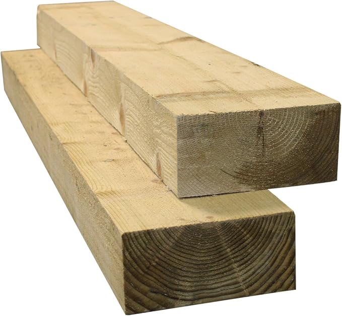 Large Railway Sleeper 2.4m x 120mm x 240mm Softwood Timber