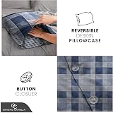 GC GAVENO CAVAILIA Single Duvet Cover Set Reversible Polycotton Blue view 4