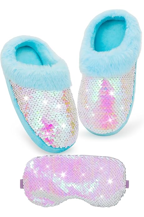 Amazon Childrens Sequin Slippers Toddler House Shoes EDCYF Girl's