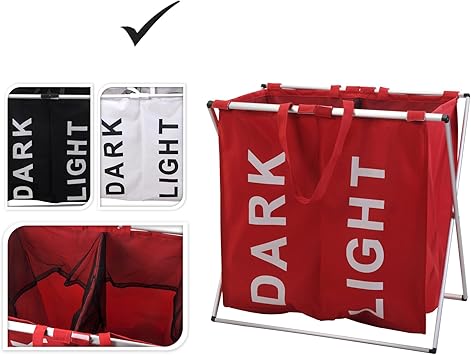 Wäschesammler 2 Fächer Wäschekorb Wäschetruhe Wäschebox Truhe Box Korb