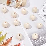 Pubiao 100pcs Wood Beads 20mm Natural Round Unfinished DIY Jewellery Craft view 3