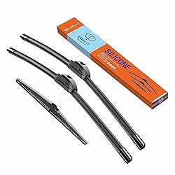 WOWIPER Silicone Windshield Wiper Blades with Rear