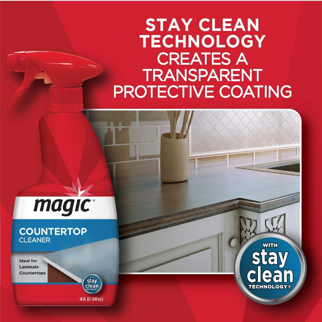 Magic Countertop Cleaner 14 Ounce Laminate Engineered Solid
