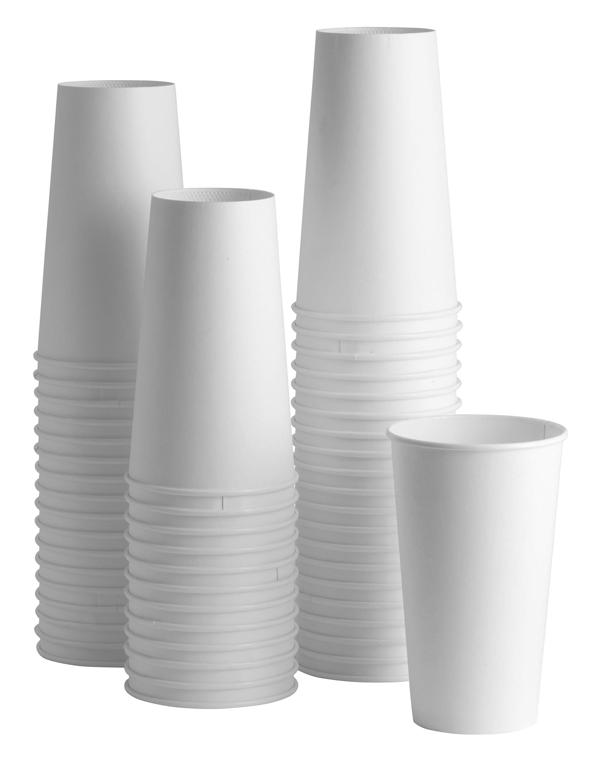 Photo 1 of GUSTO White Paper Cups [20 oz - 100 Count] Disposable Coffee Cup for Hot Drinks – Sturdy & Eco-Friendly – Paper Cups for Tea, Cocoa & More – (Formerly Comfy Package)