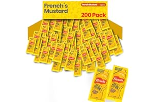 PAILSAIL Yellow Mustard - 7gm (Multiple Pack) | Condiment Packets | (150 | 200 | 300 | 400 | 1000) Pack (200 Pack, 200 Count)