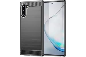 Aikcks for Samsung Galaxy Note10 Phone case, Shockproof, Scratch Resistant Carbon Fiber Jacket, Soft TPU, for Galaxy Note10 case (Black,)
