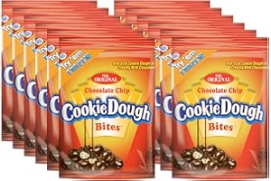 Cookie Dough Bites - Chocolate Chip - Chocolate-Covered Edible Cookie Dough Bites - Egg-Free Edible Cookie Dough Candy - 12 Count (5 oz each)