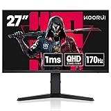 KOORUI Monitor, 27" QHD IPS Gaming