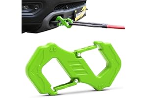 AUTORICH 3/8" S Tow Hook, G80 Steel Quick Winch Shackle 33,000Lbs Break Strength, Heavy Duty Off-Road Recovery Connect Hook for SUV, Truck, Trailer & Towing Applications, Green