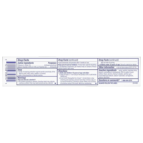 SENSODYNE CLINICAL WHITE TOOTHPASTE CLINICALLY PROVEN WHITENING FOR SENSITIVE TEETH, STAIN PROTECTOR, 3.4 OZ
