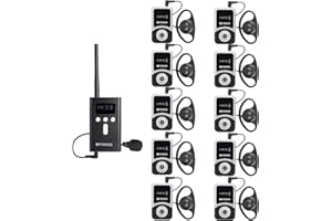 Retekess T130S(2nd Gen T130) Church Translation System, Wireless Tour Guide System, Clear Sound Quality, Upgraded Longer Rang