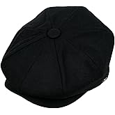 Men's Classic 8 Panel Wool Blend Newsboy Snap Brim Collection Hat