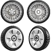 4 Pack Lawn Mower Wheels, HRR216K9VKAA Wheels, Fit for Honda HRR216 HR215 HRT216 HRB215 HRR2168vka etc 21 Inch Lawn Mower,2 Rear Wheels 42710-VE2-M02ZE, 2 Front Wheels 44710-VL0-L02ZB,5 Years Warranty