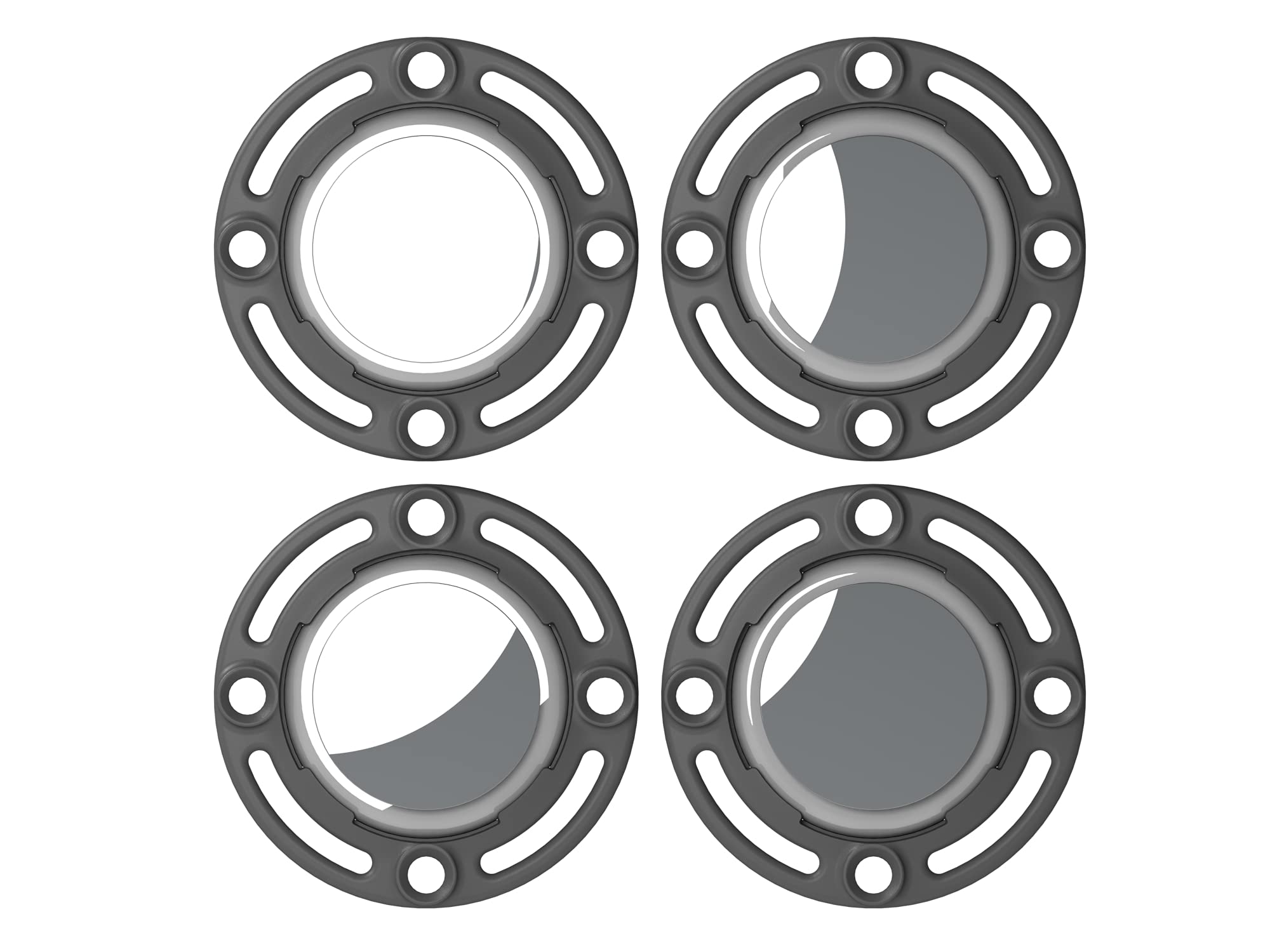 Universal bracket [4 pcs] for AirTag protective case, tracker holder, easy attachment with screws, cable ties or on the key