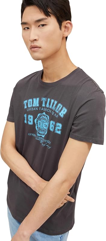 Maglietta con Logo Stampato, Uomo, Grigio (Tarmac Grey 10899), M