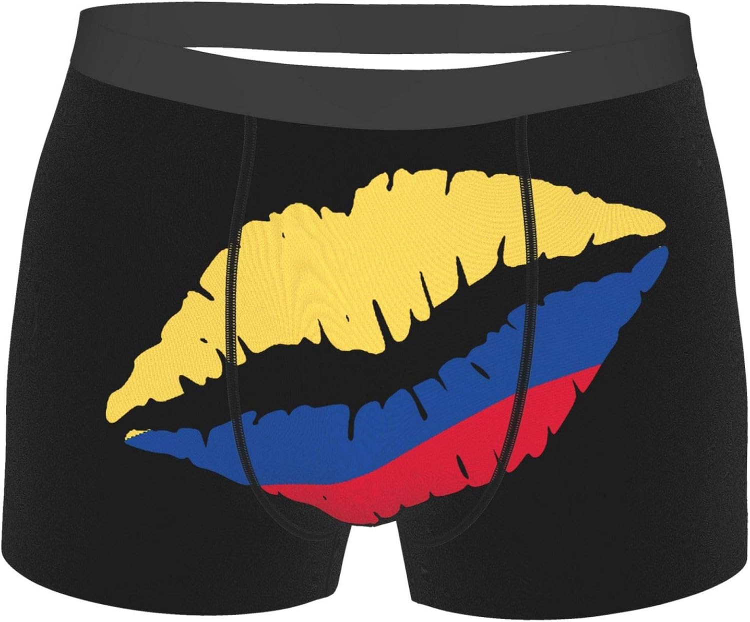 Colombia Flag Lips Colombian Kiss Mens Underwear Men'S Boxer Briefs Men Open Fly Pouch S M L Xl