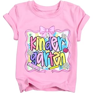 BEIDEFY Kindergarten Shirts for Girls First Day of Kindergarten Tshirt | Youth Kindergarten Outfit Girls School Tee Back to S