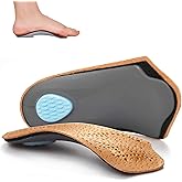 Arch Support Insoles for Women/Men, 3/4 Plantar Fasciitis Insoles High Arch Supports Shoe Insoles for Flat Feet, Over-Pronation, Foot Pain Relief, Orthotics Heel Cushion Inserts for Running Walking, M
