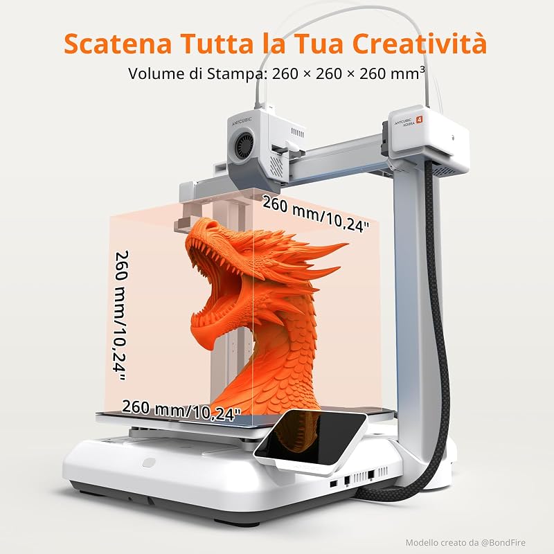 Kobra 4 Stampante 3D, Stampante FDM ad Alta Velocità