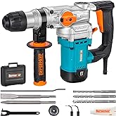 Berserker 1-1/8" SDS-Plus Rotary Hammer Drill for Concrete 26FA | 1050W 9 Amp 3 Functions 9.5 lb. Corded Electric Safety Clutch Rotomartillo for Masonry Cement Wall Drilling, Tile Removal