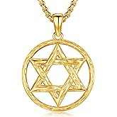 Thanches Star of David Pendant Necklace for Women Men, 925 Sterling Silver Jewish Star Necklace with 22 inches Stainless Steel Chain